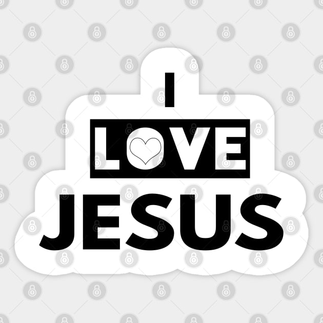 I Love Jesus Funny Christian Gift Sticker by Happy - Design